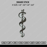Snack Stick Embroidery File 4 size