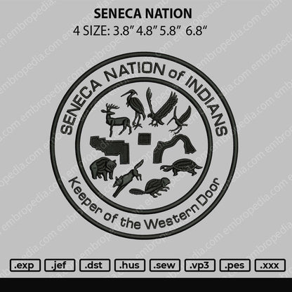 Seneca Nation Embroidery File 4 size