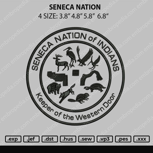 Seneca Nation Embroidery File 4 size
