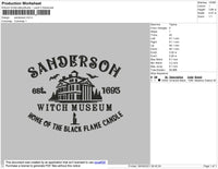 Sanderson Embroidery File 8 size