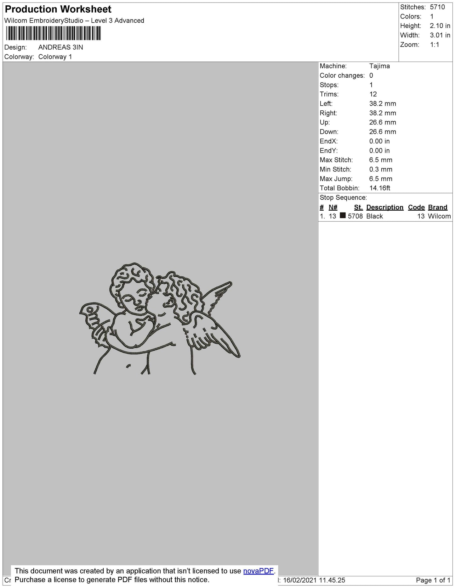 Angels Kids embroidery file