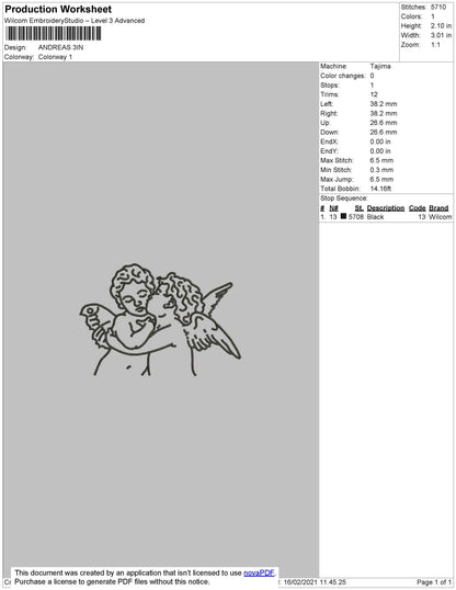 Angels Kids embroidery file