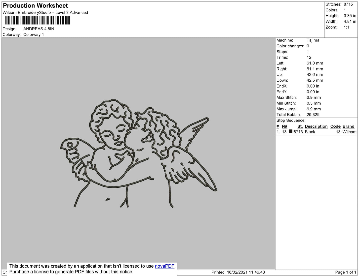 Angels Kids embroidery file