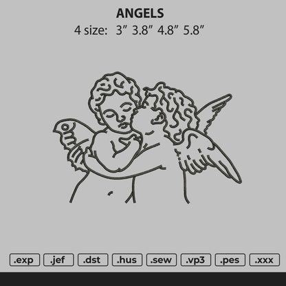 Angels Kids embroidery file