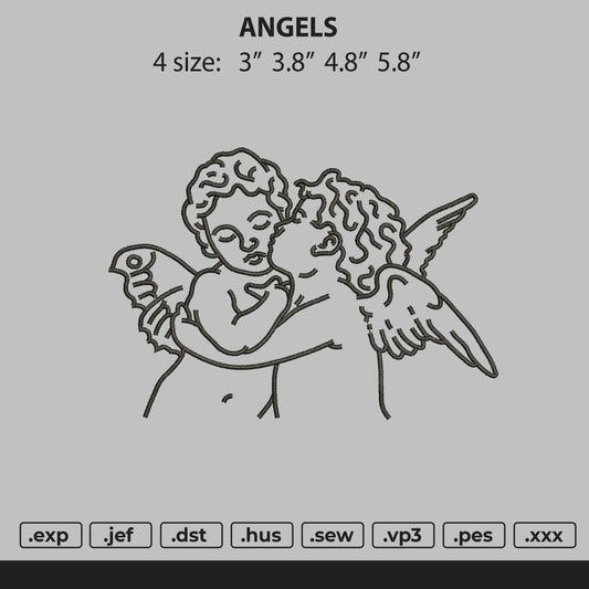 Angels Kids embroidery file