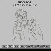 Snoop Dog Embroidery File 4 size