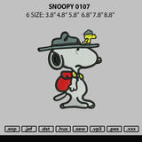 Snoopy 0107 Embroidery File 6 sizes