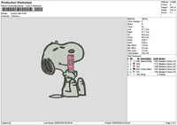 Snoopy Alani Embroidery File 6 sizes