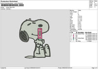 Snoopy Alani Embroidery File 6 sizes