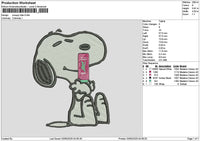 Snoopy Alani Embroidery File 6 sizes