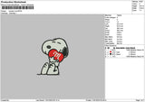 Snoopylove 01 Embroidery File 6 sizes