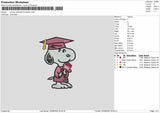 Snoopy Graduate Dr Pepper Embroidery File