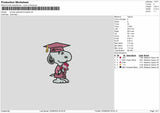 Snoopy Graduate Dr Pepper Embroidery File