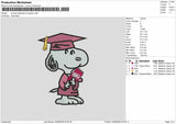 Snoopy Graduate Dr Pepper Embroidery File