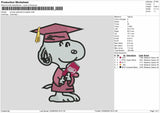 Snoopy Graduate Dr Pepper Embroidery File