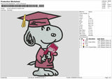 Snoopy Graduate Dr Pepper Embroidery File