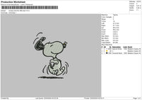 Snoopy2203 Embroidery File 6 sizes