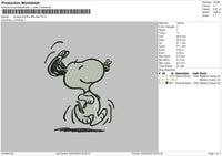 Snoopy2203 Embroidery File 6 sizes