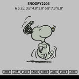 Snoopy2203 Embroidery File 6 sizes