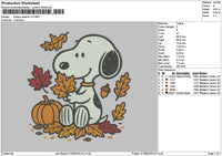 Snoopy3108 Embroidery File 6 sizes