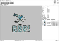 Snoopy Brr Embroidery File 4 size