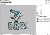 Snoopy Brr Embroidery File 4 size