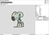 Snoopy Cayman Embroidery File 6 sizes