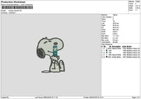 Snoopy Cayman Embroidery File 6 sizes