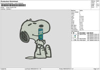 Snoopy Cayman Embroidery File 6 sizes