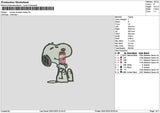 Snoopy Strawberry Drink Embroidery File 6 sizes