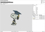 Snoopy Grduate Embroidery File 6 sizes