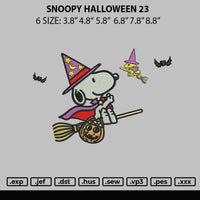 Snoopy Halloween 23 Embroidery File 6 sizes