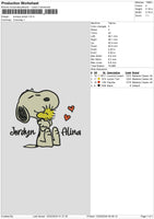 Snoopy 1202 Embroidery File 6 sizes