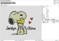 Snoopy 1202 Embroidery File 6 sizes