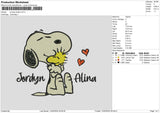 Snoopy 1202 Embroidery File 6 sizes