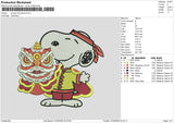 Snoopylion Embroidery File 6 sizes