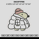Snoopypink Embroidery File 6 sizes