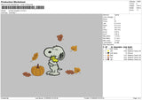 Snoopy Pumpkin Embroidery File 6 sizes