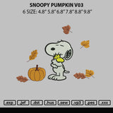 Snoopy Pumpkin Embroidery File 6 sizes