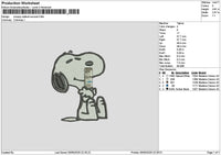 Snoopy Redbull Coconut Embroidery File 6 sizes