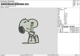 Snoopy Redbull Coconut Embroidery File 6 sizes