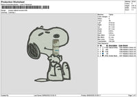 Snoopy Redbull Coconut Embroidery File 6 sizes