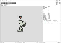 Snoopy0620 Embroidery File 6 sizes