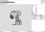Snoopy Starbuck 02 Embroidery File 6 sizes