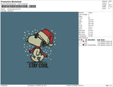 Snoopy Stay Cool Embroidery File 4 size