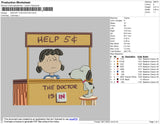 Snoopy The Doctor Embroidery File 4 size