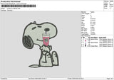 Snoopy Cafecito Embroidery File 6 sizes