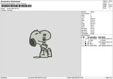 Snoopy White Claw Embroidery File 6 sizes