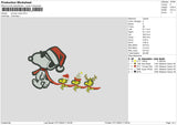 Snoopy Xmas Embroidery File 6 sizes