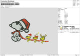 Snoopy Xmas Embroidery File 6 sizes